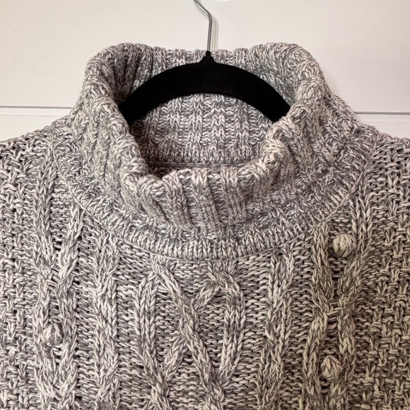 Nula Bug cotton blend turtleneck cable knit sleeveless sweater size US 8 - Picture 3 of 15